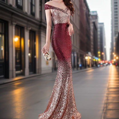 Vestido de Noche Lentejuelas Glamouroso - Vestiria