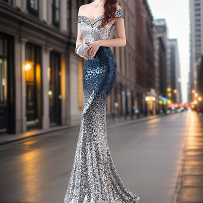 Vestido de Noche Lentejuelas Glamouroso