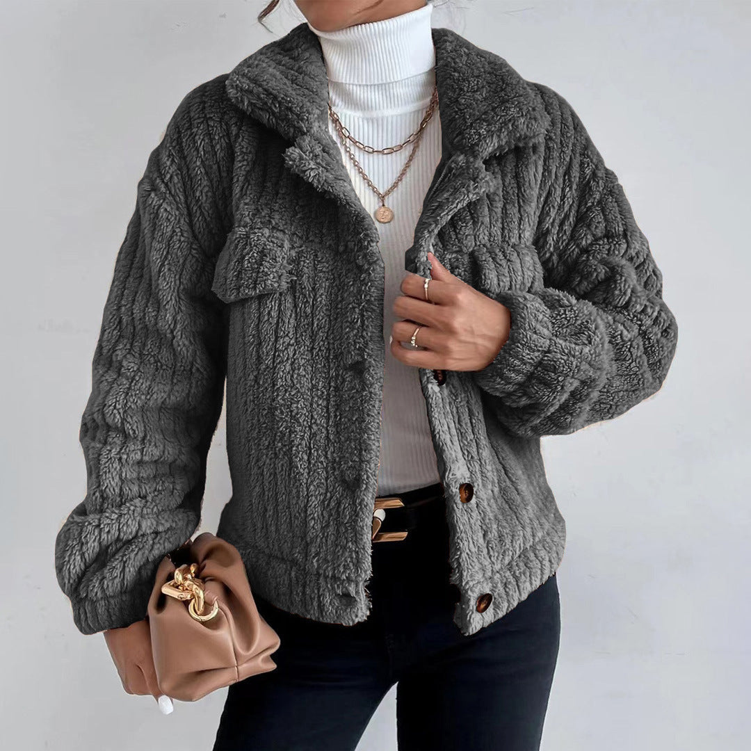 Chaquetón Mujer Estilo Bolsillos Grande