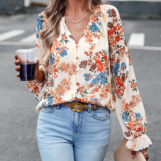 Blusa Florales Mujer Estilo Clásico - Vestiria