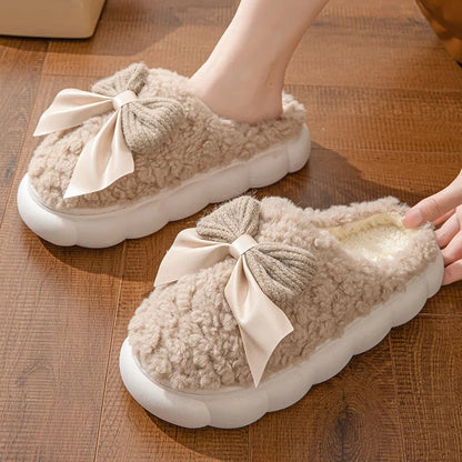 Botas de invierno mujer con lazo elegante