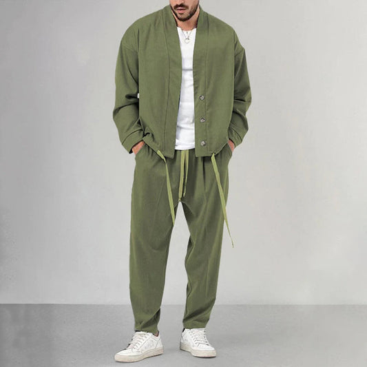 Traje Hombre Cárdigan Pantalón Cómodo - Vestiria
