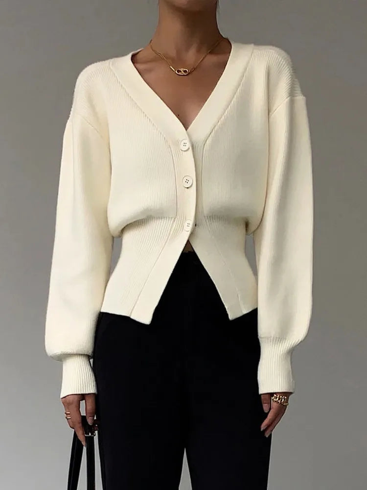 Jersey Cuello V Feminino Moderno - Vestiria