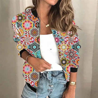 Chaqueta Estampada Original con Cierre