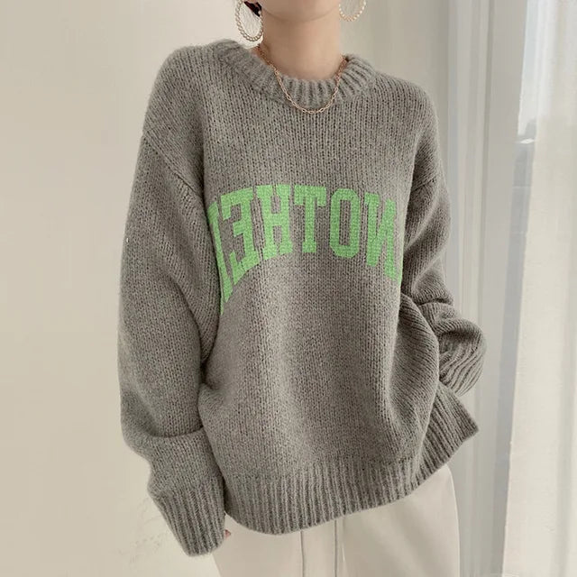 Jersey de punto con detalles gráficos