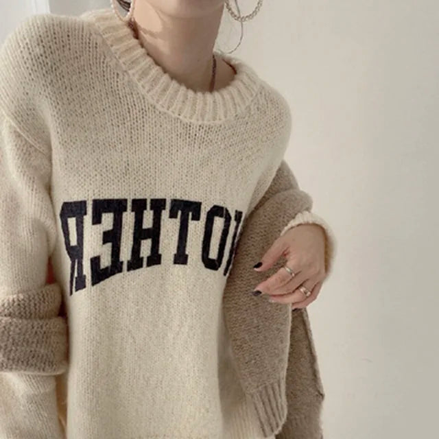 Jersey de punto con detalles gráficos