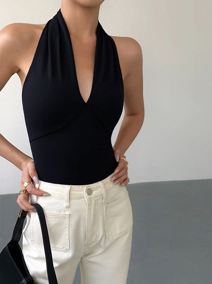 Camiseta de tirantes Escote en V Espalda Abierta - Vestiria