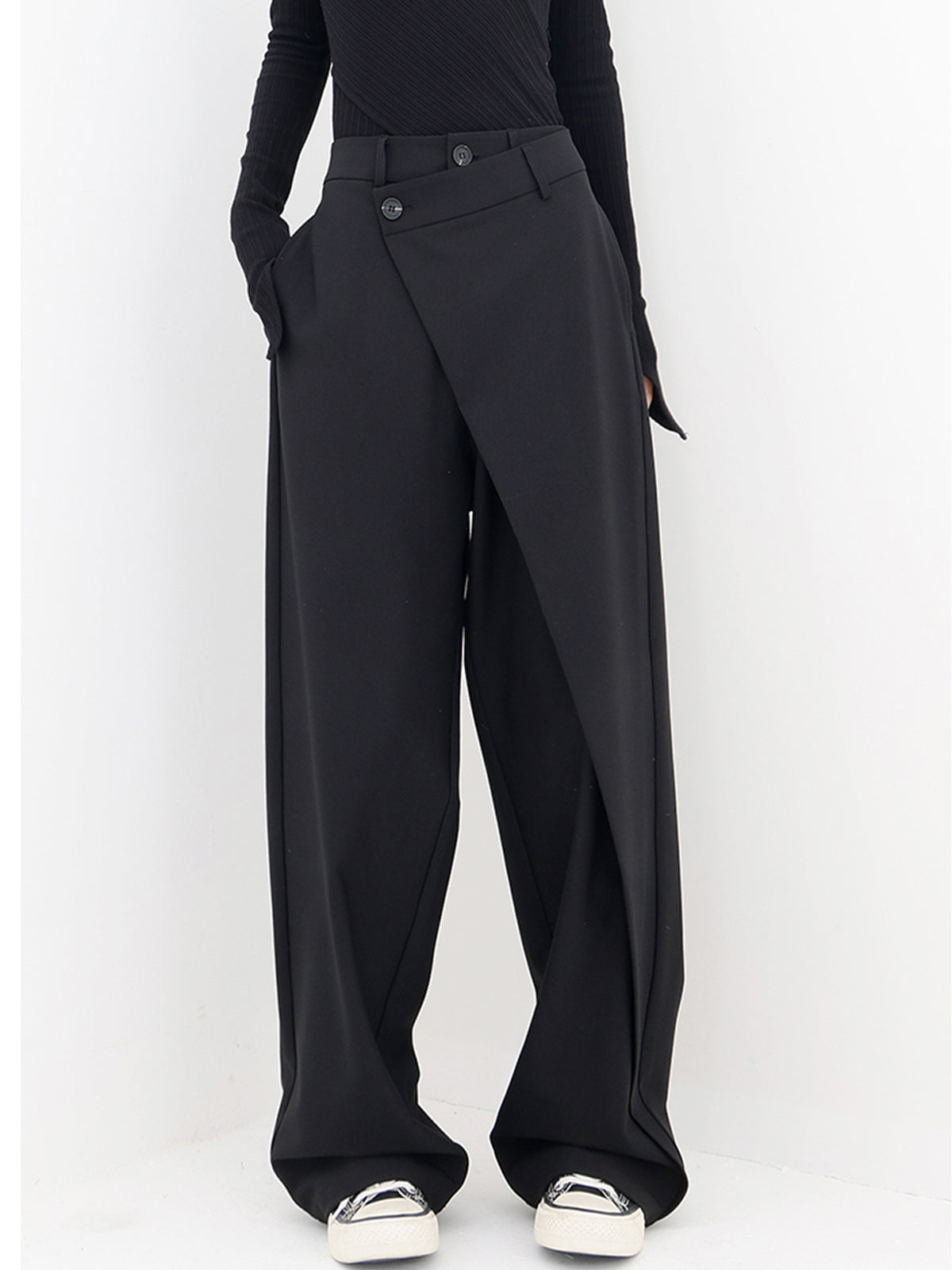 Pantalón Mujer Ancha Cintura Alta - Vestiria