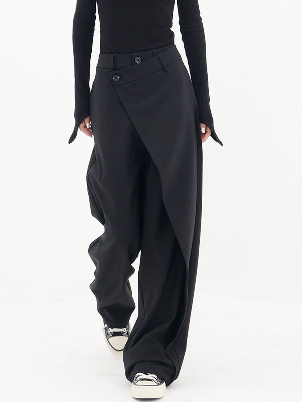 Pantalón Mujer Ancha Cintura Alta