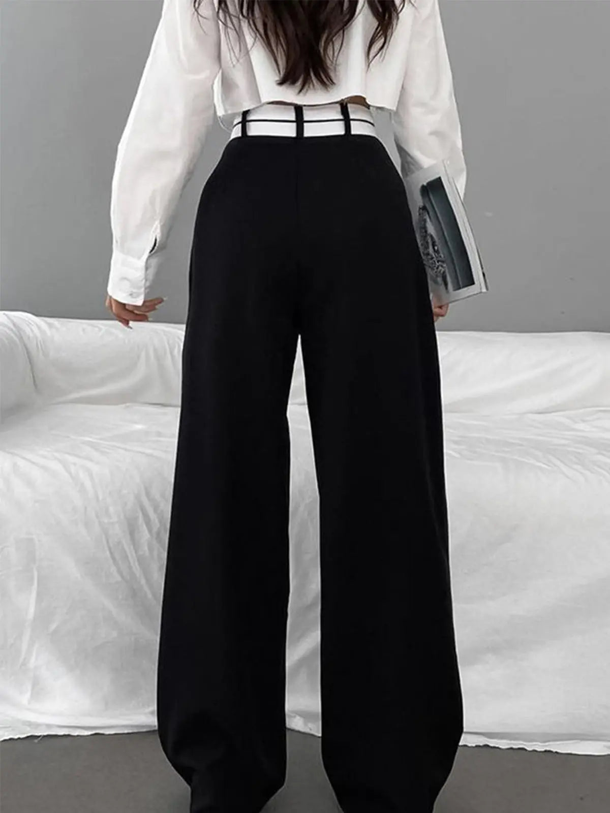 Pantalón Mujer Clásico Elegante Cintura Alta - Vestiria