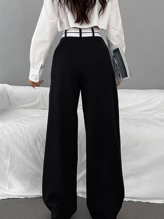 Pantalón Mujer Clásico Elegante Cintura Alta - Vestiria
