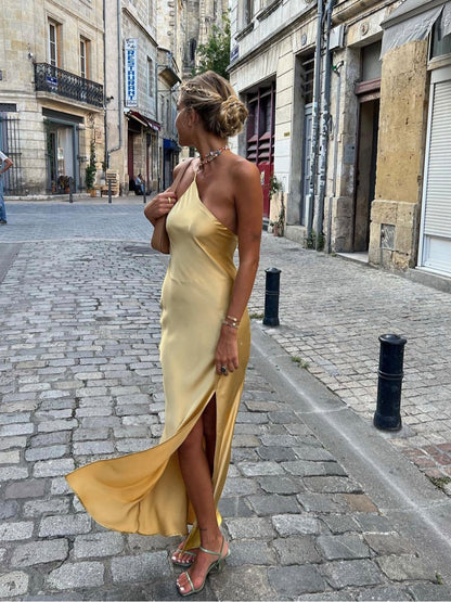 Vestido Asimétrico de Mujer Elegante