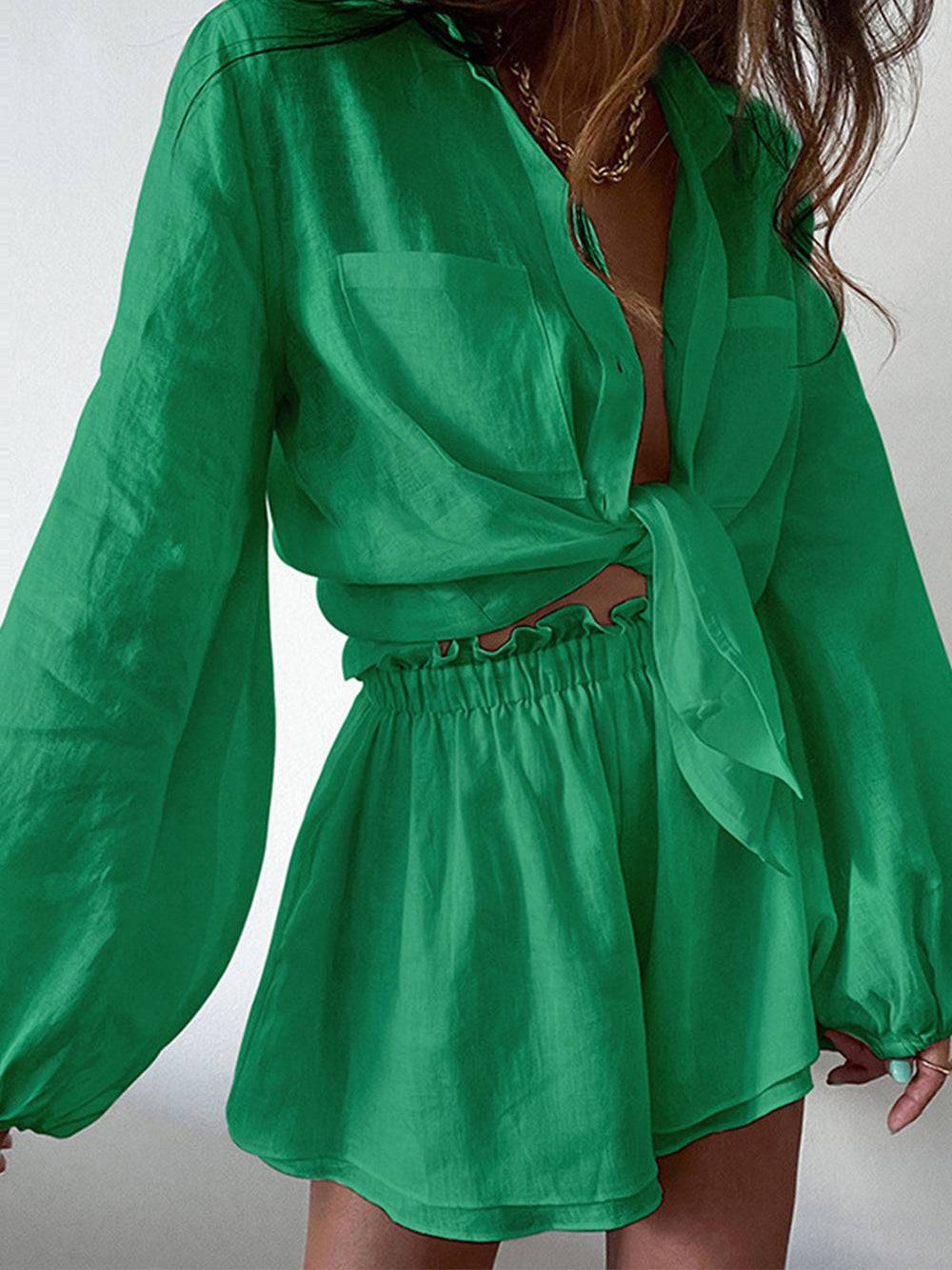 Traje de lino ligero y fresco verano