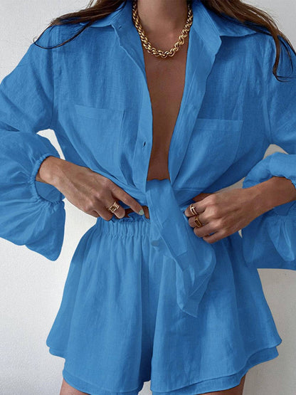 Traje de lino ligero y fresco verano