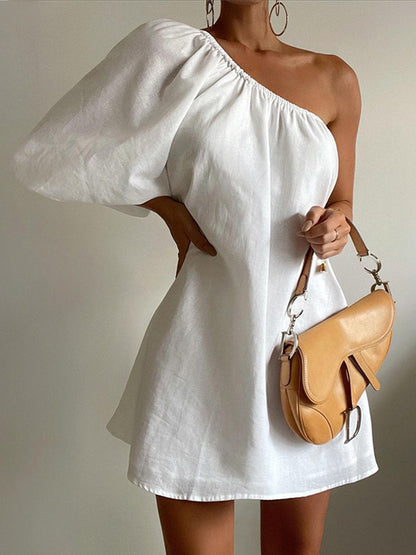 Vestido de verano ligero de lino y algodón