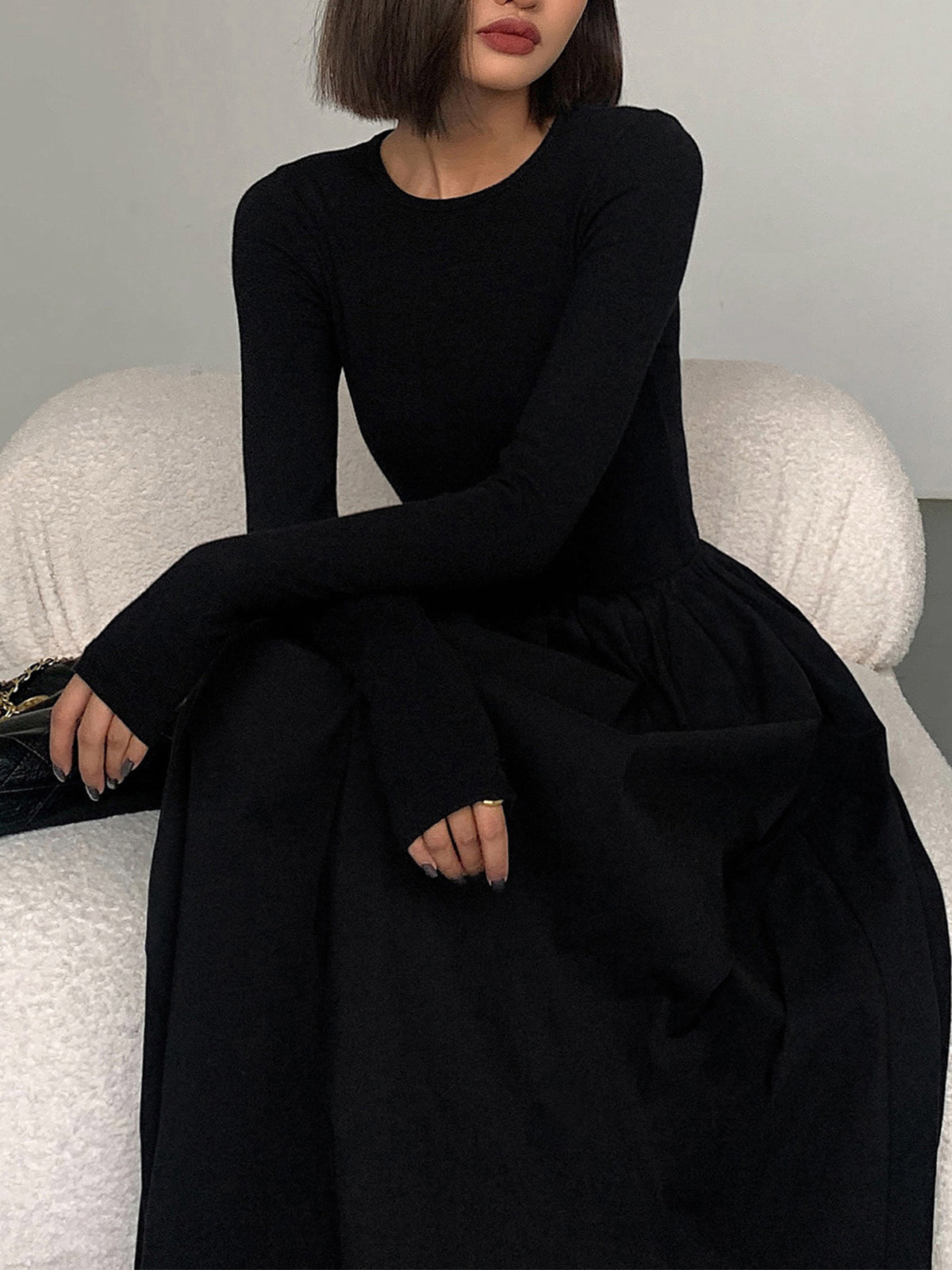 Vestido Invierno Cálido con Bolsillos