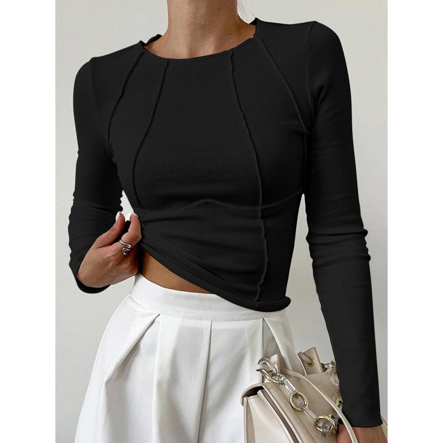 Blusa Mujer Elegante Cuello Alto