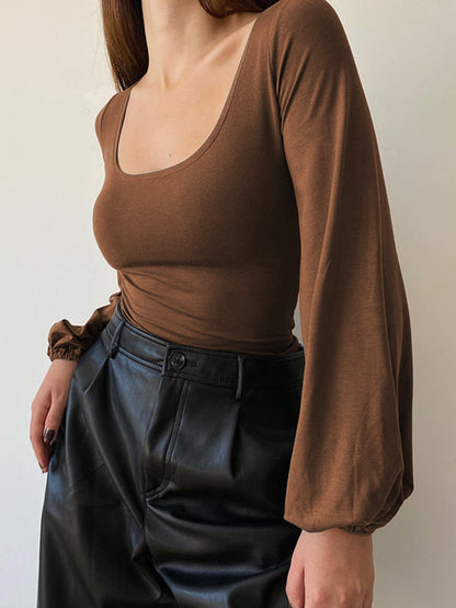 Blusa Mujer Elegante Cuello Cuadrado