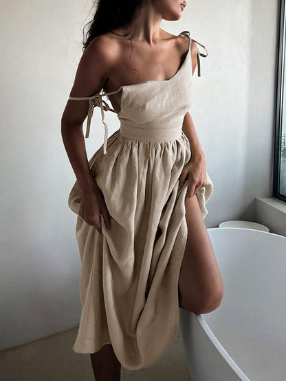 Vestido Algodón Ligero con Tirantes