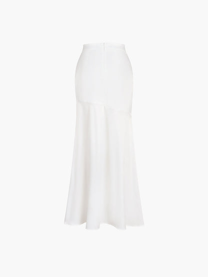 Falda Larga Patchwork Satin Elegante - Vestiria