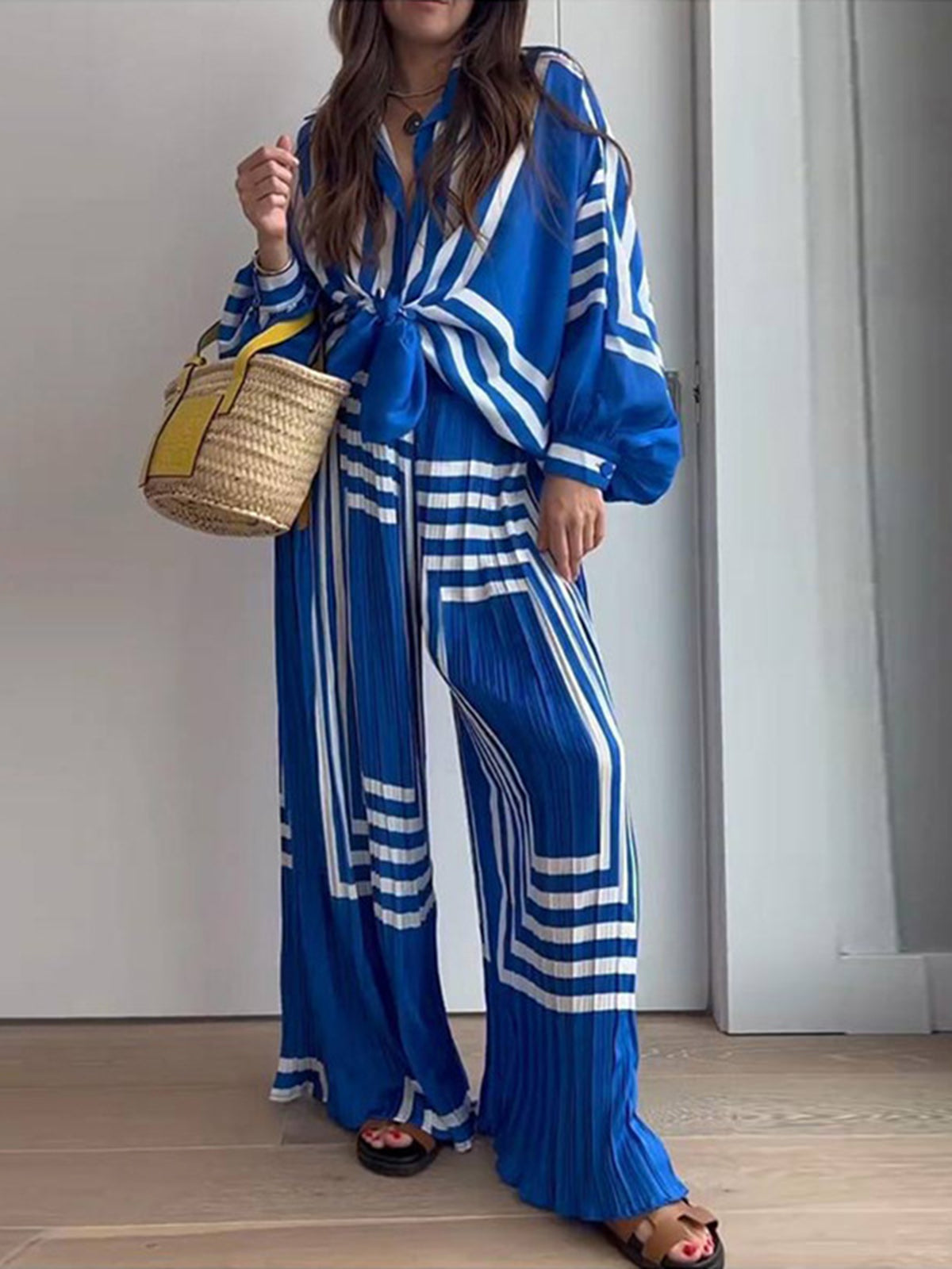 Conjunto de playa estampado relajado - Vestiria