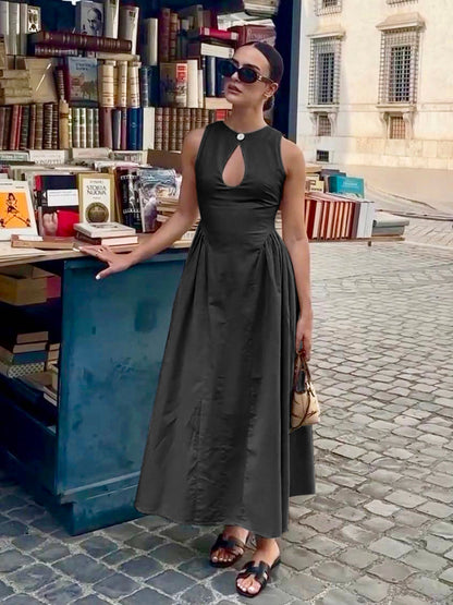 Vestido Boho Largo con Recorte