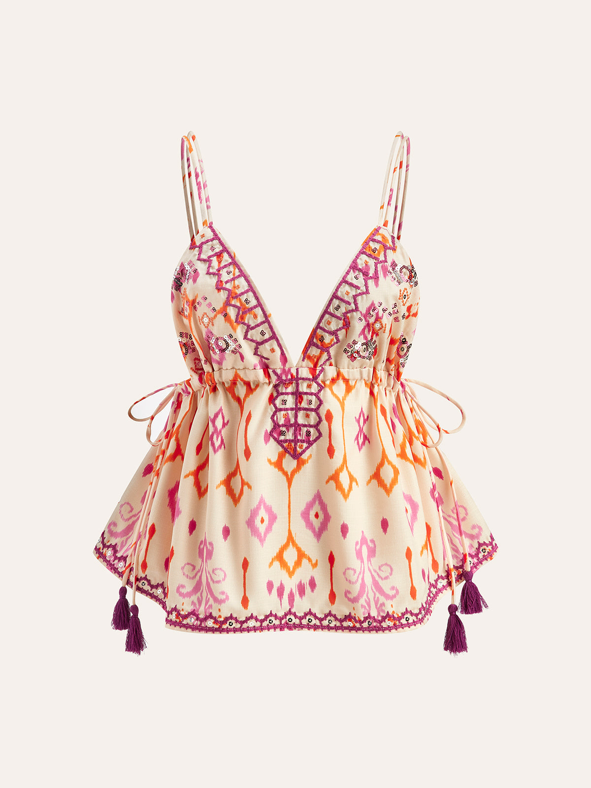 Cami Romántico con Flores y Encaje - Vestiria