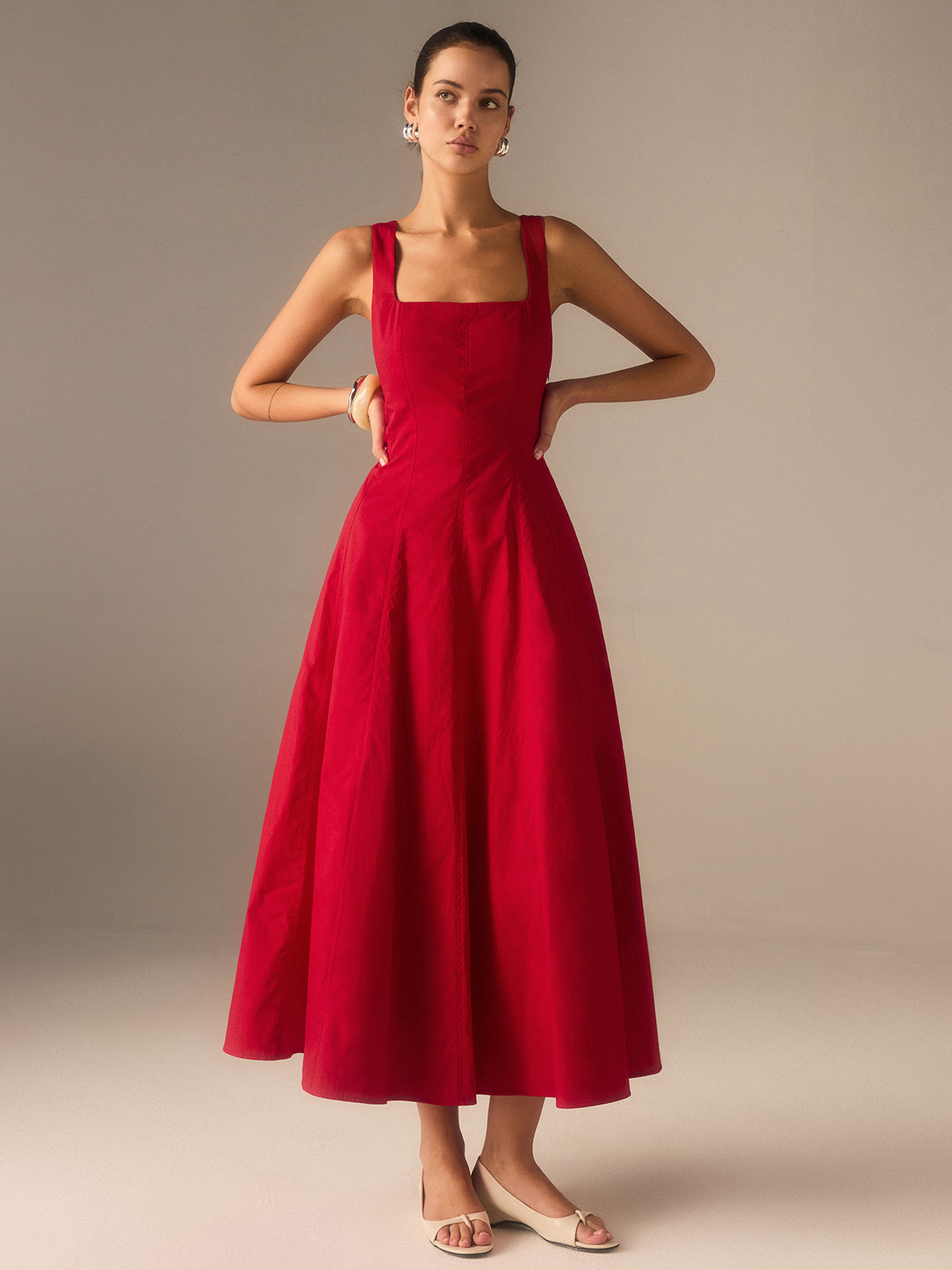 Vestido Largo Espalda Descubierta Con Cordones - Vestiria