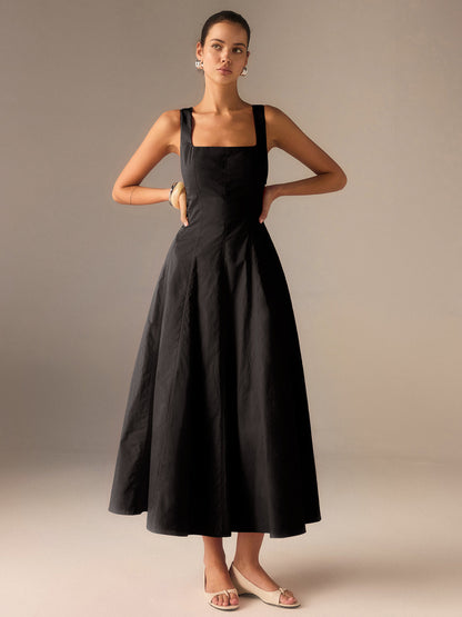 Vestido Largo Espalda Descubierta Con Cordones