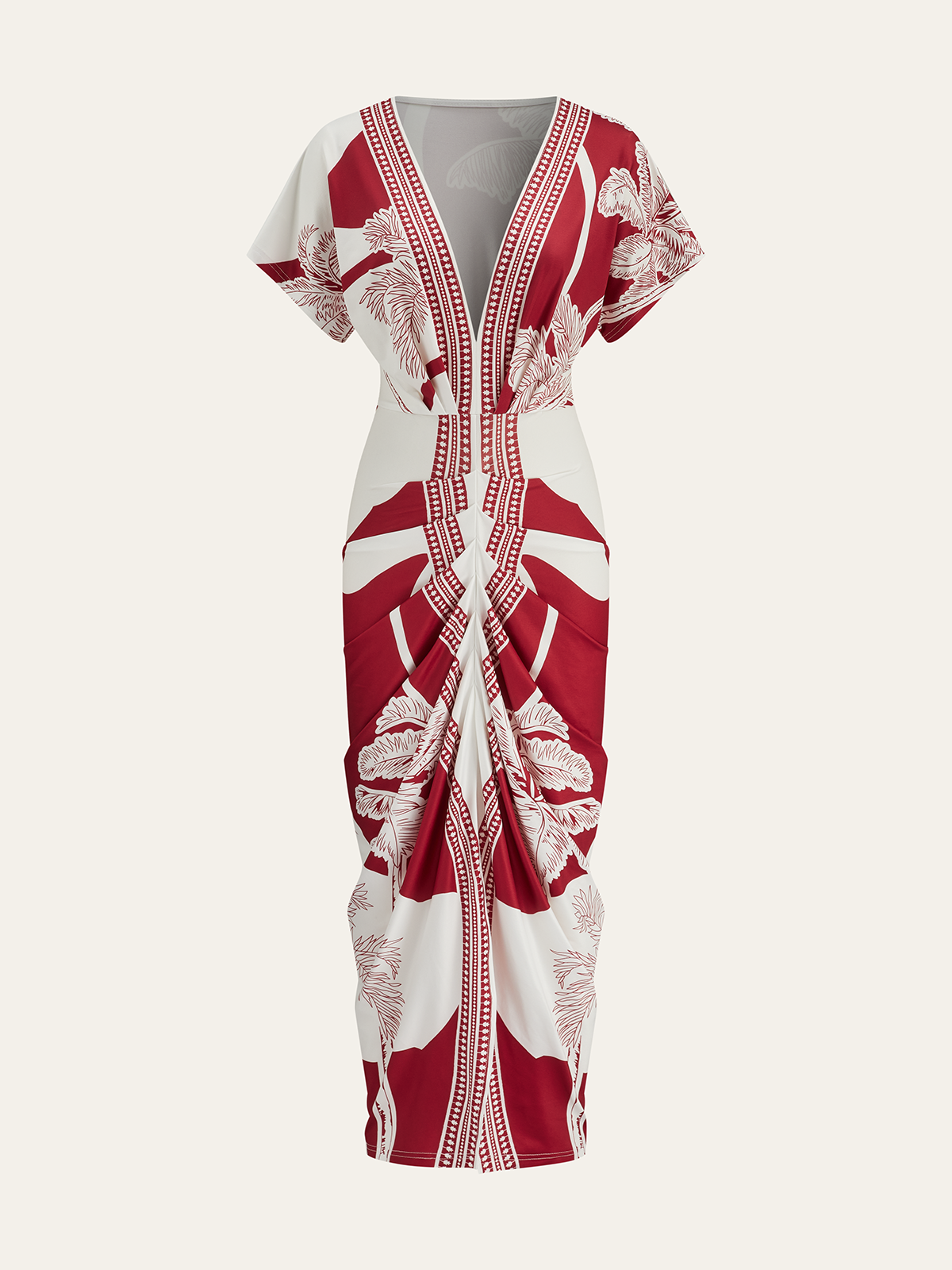 Vestido Midi Estampado Chic Escote en V