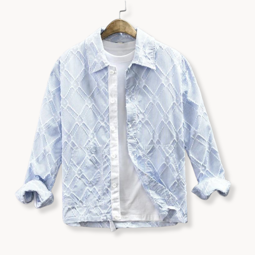 Camisa Azul Clásica Hombre Elegante