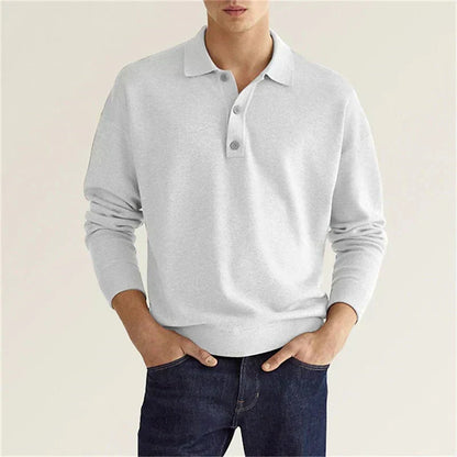 Camisa Polo Elegante Hombre Manga Larga