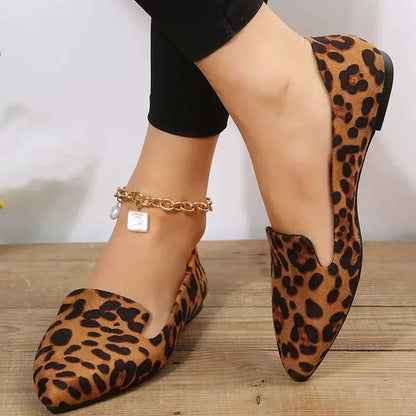 Zapatos de vestir estampado leopardo elegantes