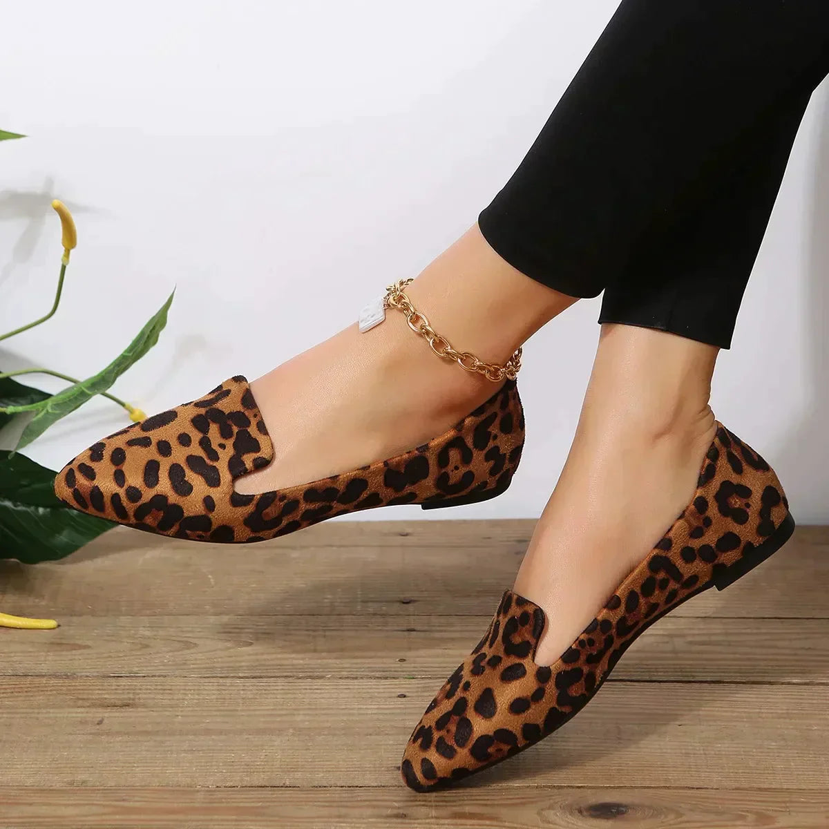 Zapatos de vestir estampado leopardo elegantes - Vestiria