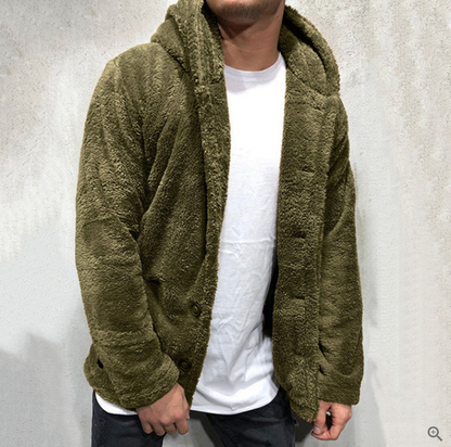 Sudadera Hombre Polar Acogedora con Capucha