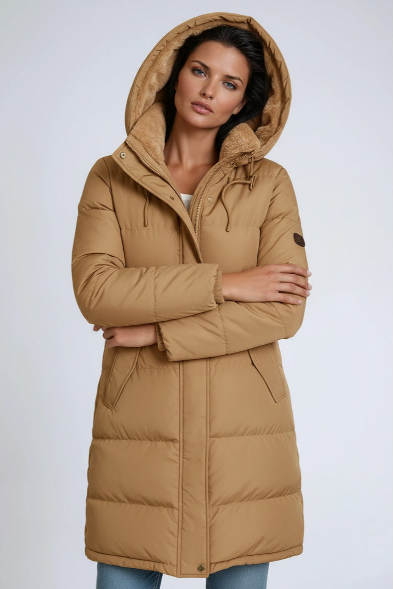 Chaquetón Invierno Mujer Forro Polar y Capucha