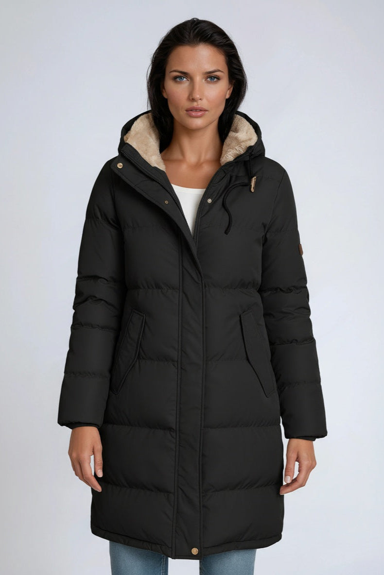 Chaquetón Invierno Mujer Forro Polar y Capucha