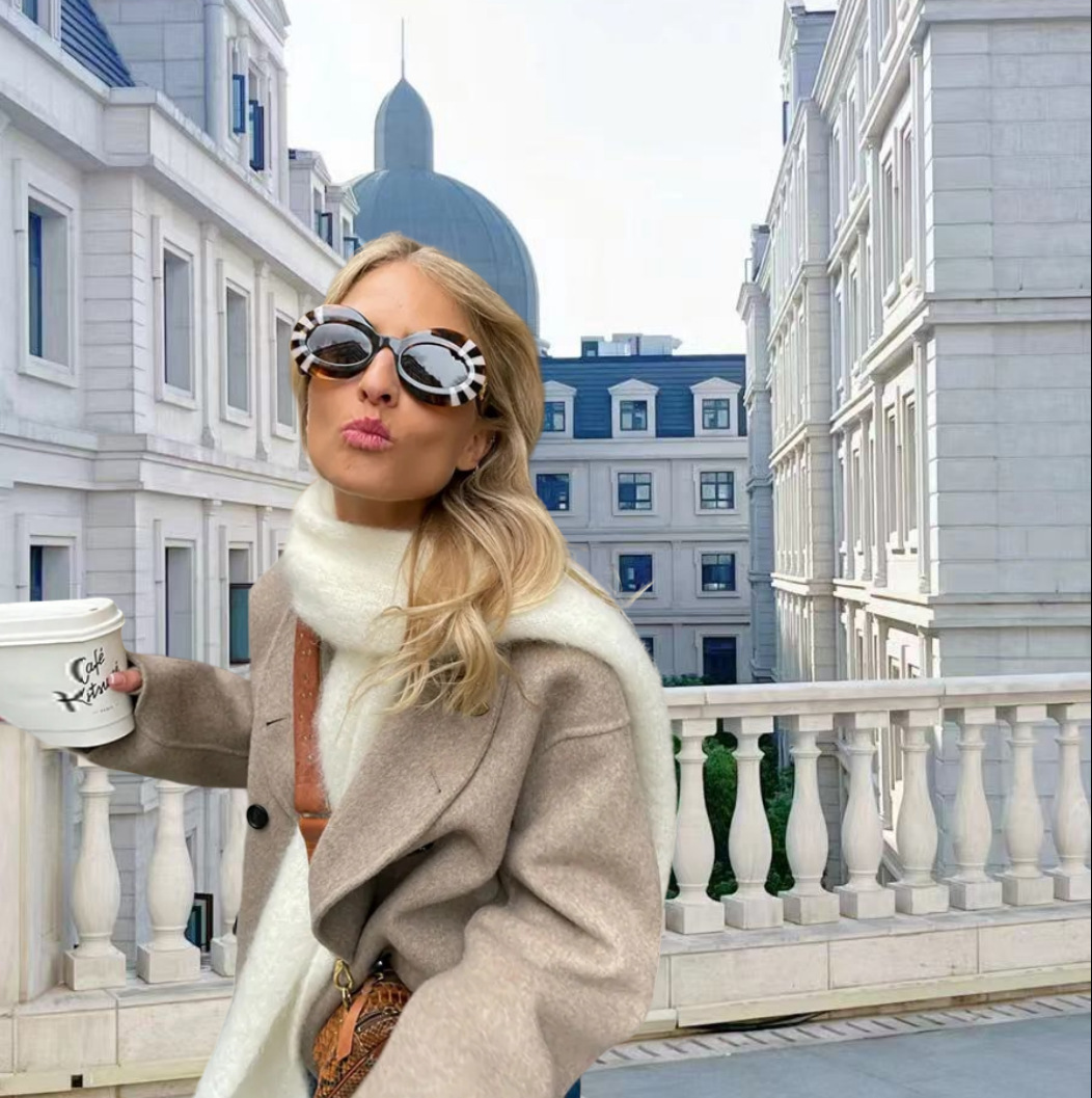 Chaqueta Oversize Mujer con Botones Estilo Urbano