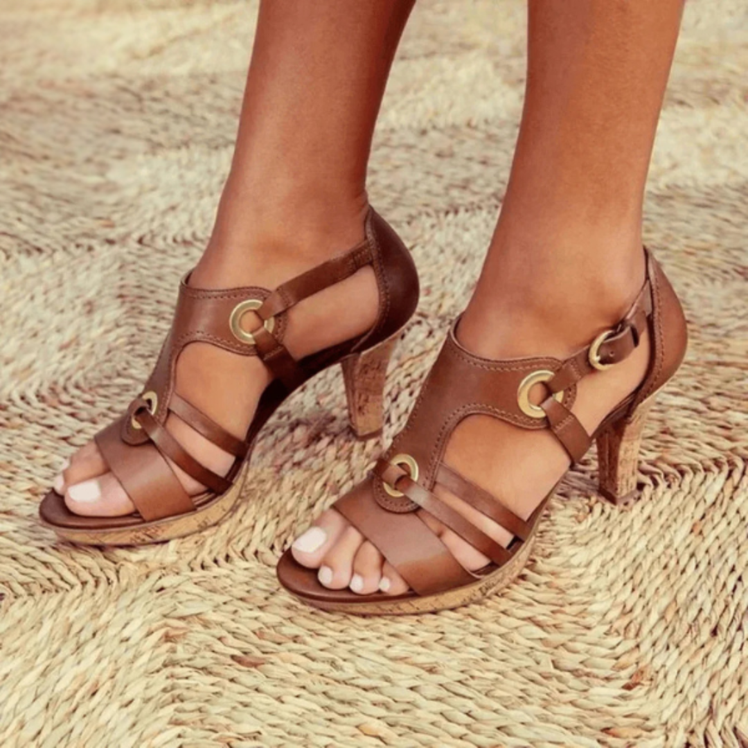 Sandalias de tacón alto y estilo sofisticado mujer