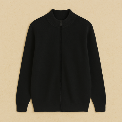 Chaqueta de punto hombre manga larga cierre cremallera