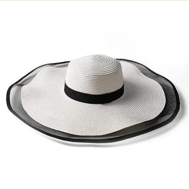 Sombrero Paja Clásico Ala Ancha Estilo Moda - Vestiria