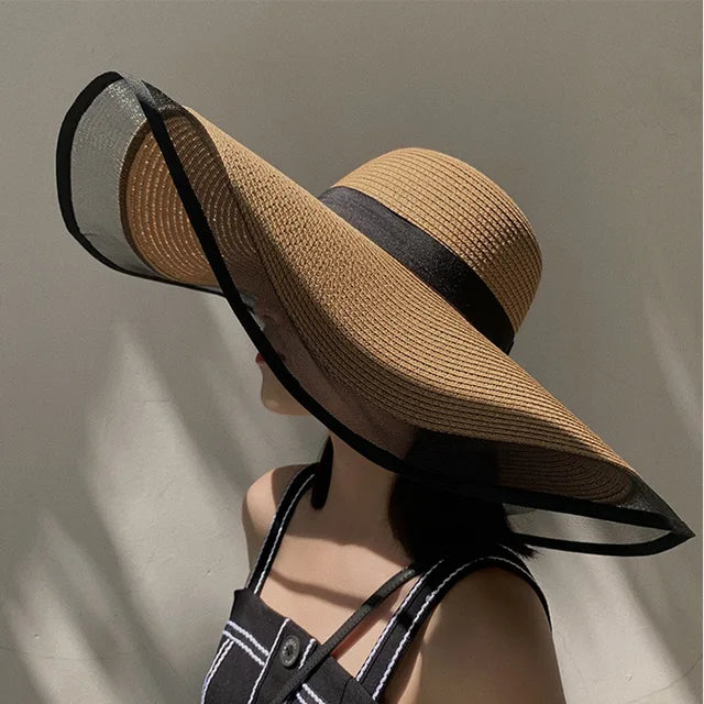 Sombrero Paja Clásico Ala Ancha Estilo Moda