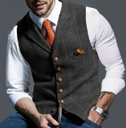 Chaleco Hombre Botones Clásico