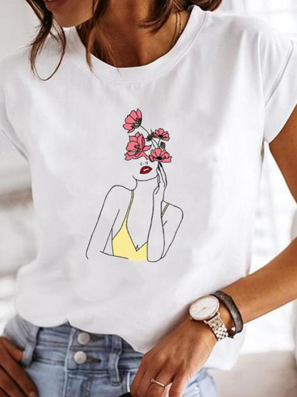 Camiseta Estilo Verano Diseño Colorido