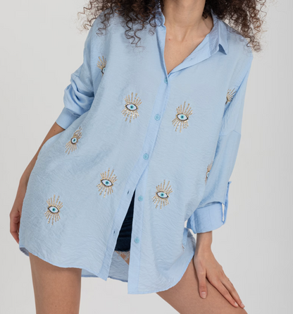 Blusa Mujer Estampado Diseño Ojos Originales