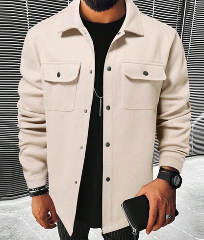 Chaquetón casual con bolsillos laterales