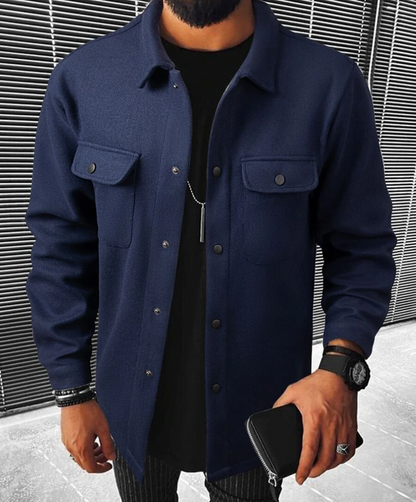 Chaquetón casual con bolsillos laterales