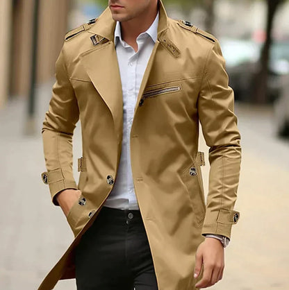 Abrigo Trench Hombre Clásico Elegante