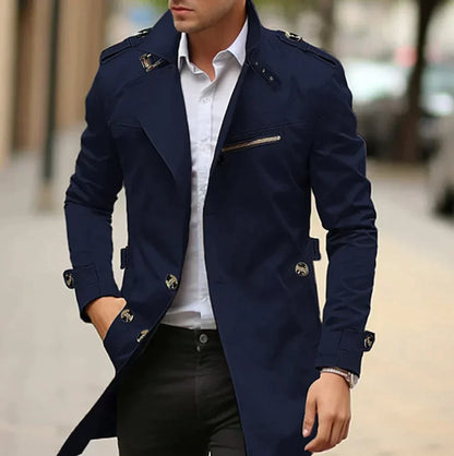 Abrigo Trench Hombre Clásico Elegante