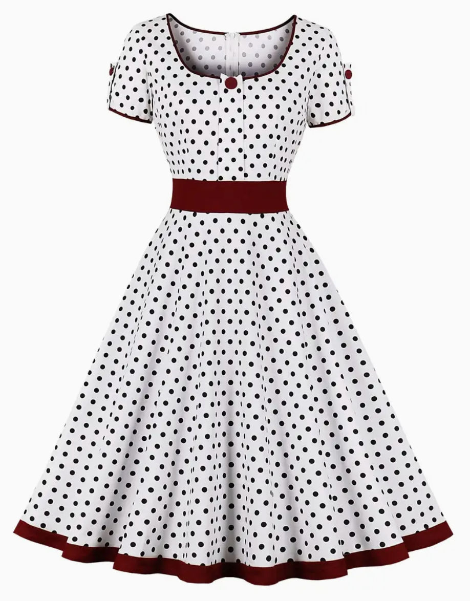 Vestido Floral Estilo Retro Femenino